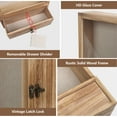 thumbnail image 5 of Xinhao 3.2" Deep Shadow Box Frame with Drawer & Glass Front, Rustic Brown Wood Display Case for Memorabilia, Photos, and Medals, 5 of 7
