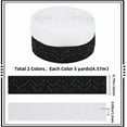 thumbnail image 2 of 10 Yards 2 Colors Non Slip Elastic Band 20mm Wide Double Wave Silicone Elastic Gripper Ribbon White Black Rubbers Gripper Tape Strap Stretch Belt for DIY Crafts Garment Sewing Accessories, 2 of 9