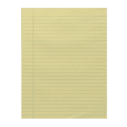 Pen + Gear Legal Pads, Canary Color Paper, 50 Sheets, Wide Ruled, 1 Count