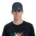 thumbnail image 4 of Fotbe Farm Dog Duck Moonlight Gorro Clásico de Béisbol, Gorra Ajustable con Broche Snapback, Gorro de Exterior de Algodón Suave, 4 of 6