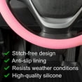 thumbnail image 2 of Perflex Universal Silicone Steering Wheel Cover, Fits Steering Wheels with 14 to 23 Inches in Diameter, Leather Car Accessory Anti-Slip Lining (Beige), 2 of 7