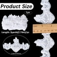 thumbnail image 2 of 3 Yards 2.4 Inch White Scalloped Sewing Trims Metallic Venice Lace Trim Wave Flower Sequin Beaded Edge for Curtain Slipcover Bridal Home Decor DIY Crafts, 2 of 8