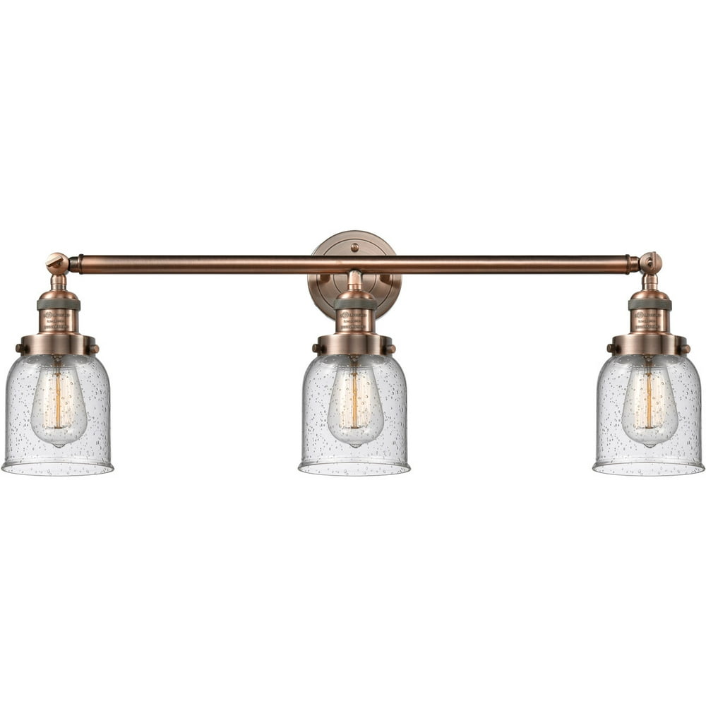 Bathroom Vanity 3 Light Fixtures With Antique Copper Finish Cast Brass