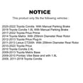 thumbnail image 2 of Transit Auto Rear Disc Brake Rotors and Ceramic Pads Kit for Car Toyota Corolla Matrix Prius Prime Pontiac Vibe AWD-e Lexus CT200h Plug-In K8T-101669, 2 of 11