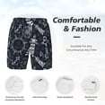 thumbnail image 4 of Kdxio Anchor And Lighthouse Print Men'S Swim Trunks With Compression Liner 7 Inch Inseam Quick Dry Swim Shorts, 4 of 7