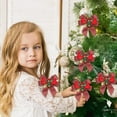 thumbnail image 4 of hulanddfd Christmas Tree Bows, 3.15"x 2.76" Coffee Christmas Bows Xmas with Bells Hanging Decoration for Xmas Tree Wreath and Wedding Party Holiday Decor, 4 of 6
