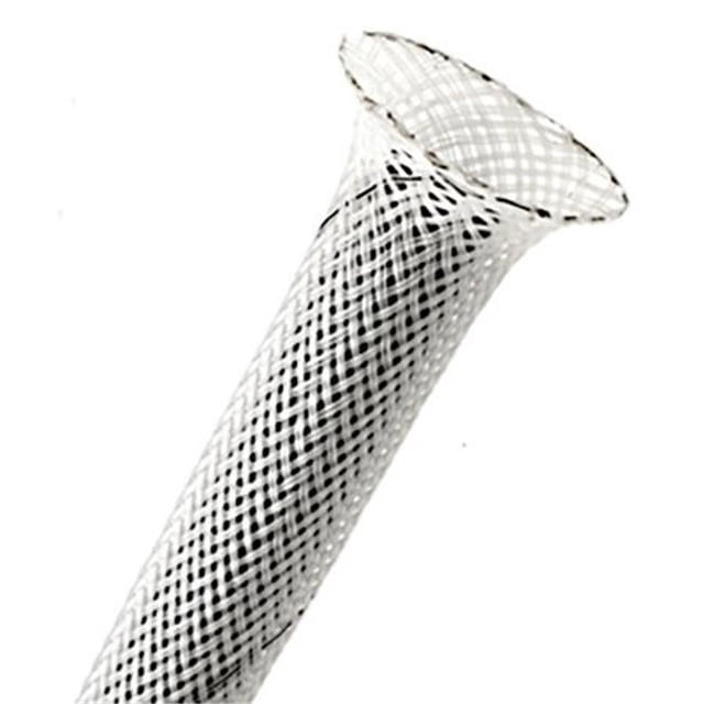 Techflex HT3W-100-WE 0.5 in. x 100 ft. Halar Expandable Tubing, White