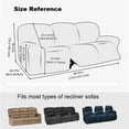 thumbnail image 3 of Super Stretch Recliner Sofa Slipcover with Pocket, 1 2 3 Seater Reclining Cover Non-slip Cats Dogs Furniture Protector Couch Covers-Wine red-3 Seats(8pc), 3 of 7