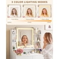 thumbnail image 4 of White Vanity Set with Mirror and Lights, Akaber Makeup Vanity Desk with Chair, Charging Station, Vanity for Women, 4 of 9