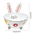 thumbnail image 3 of EGNMCR Organisateurs et Rangement de Garde-Robe, Organisation et Rangement, Bacs de Rangement, Contenants de Rangement Bol à Bonbons en Fer-Blanc en Forme de Lapin de Pâques Bol de Rangement Décoratif en Métal Bol Cadeau des Fêtes Bol à Bonbons en Fer, 3 of 6