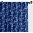 thumbnail image 1 of Vargottam 84 Inch Rod Pocket/Back Tab Cotton Curtains for Windows and Doors - Light Filtering Cotton - Light Filtering Drapes For Doors - Set of 2 Panels, 52"x84" - Floral & Leaf Print (Blue), 1 of 8