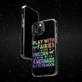 thumbnail image 6 of DistinctInk Clear Hybrid Case for Apple iPhone 13 Pro (6.1" Screen) - Play With Fairs Ride Unicorn Mermaids Moon - Raised Bezel Screen Guard, 6 of 9