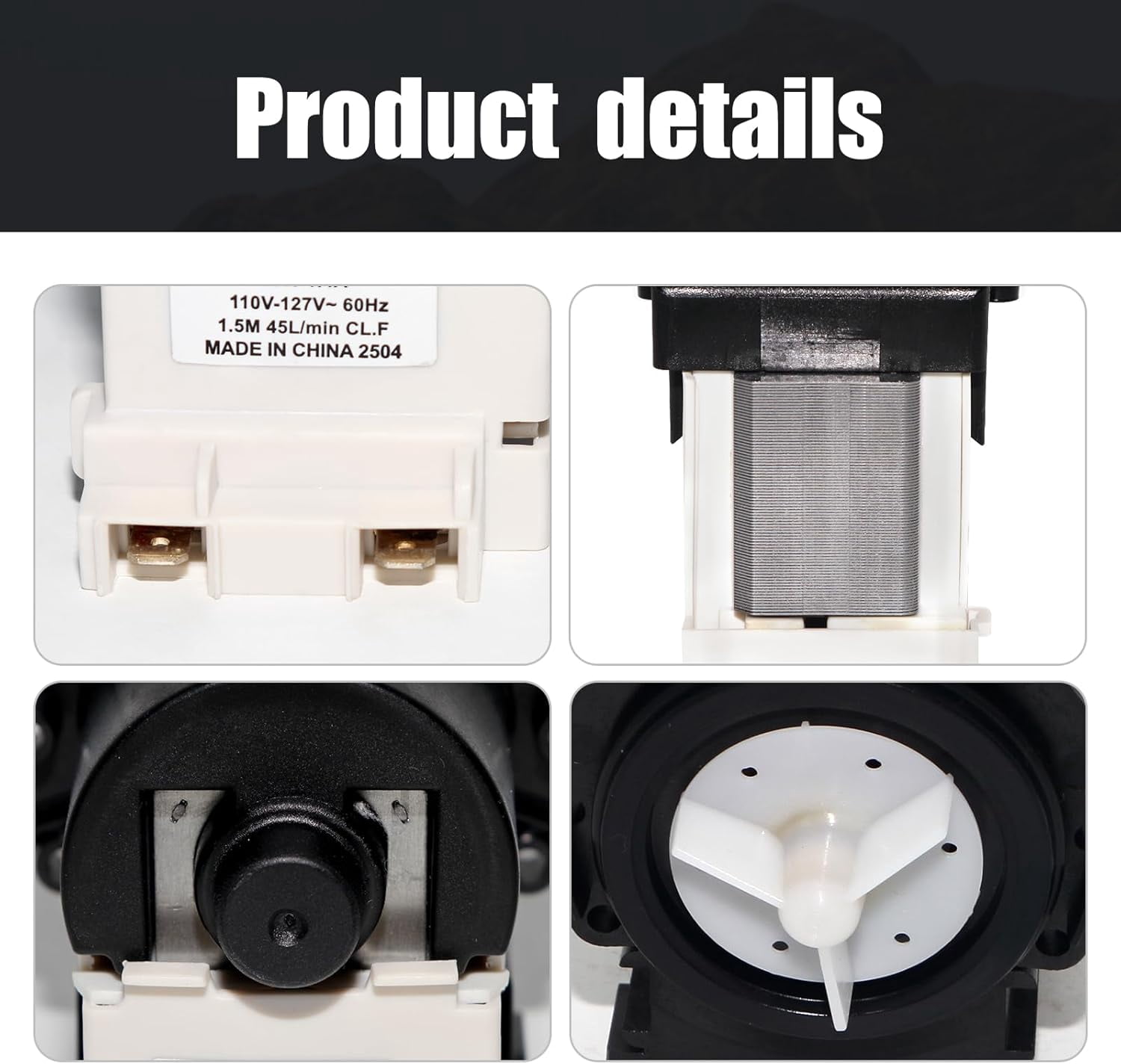 Aniceparthy WM2277HB Washer Drain Pump Replacement for LG WM3050CW, WM2487HRM, WM3250HRA, WM2077CW,WM3250HWA WM3488HW WM3001HRA WM3180CW WM3001HWA WM3170CW