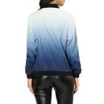 thumbnail image 3 of MODA NOVA Juniors Standing Collar Long Sleeve Full Zip up Short Bomber Jacket, 3 of 6