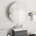 thumbnail image 2 of Mueble de baño VidaXL blanco con luces LED y espejo redondo, 2 of 8