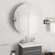 thumbnail image 2 of Mueble de baño VidaXL blanco con luces LED y espejo redondo, 2 of 8