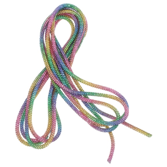 Raindrops Multi Color Rhinestone Shoe Laces with Soft Tube Design for Stylish Sneaker Decoration