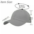thumbnail image 4 of Glory Max Plain Solid Baseball Cap Sun Visor Adjustable Ball Hat Gray, 4 of 5