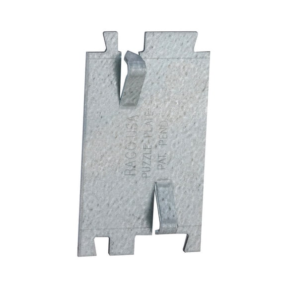 Placa protectora de cables Raco, 6,67 cm L, acero, 1 paquete