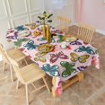 thumbnail image 3 of Pink Butterfly Colorful Wing Pattern Rectangle Tablecloth 60"x120",Waterproof Polyester Rectangle Table Cloth, Wipeable Spillproof Polyester Tablecloth for Dining, Camping, Indoor and Outdoor, 3 of 6