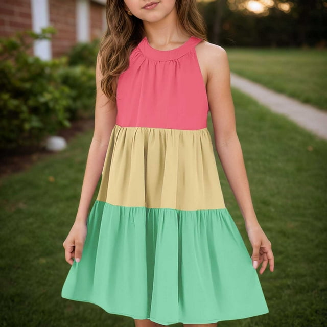 Robes pour Fille, Jolies Robes pour Filles, Robes d'Anniversaire pour Filles, Robe d'Été, Robe de Princesse, Robes pour Tout-Petites Filles 9-10 Ans