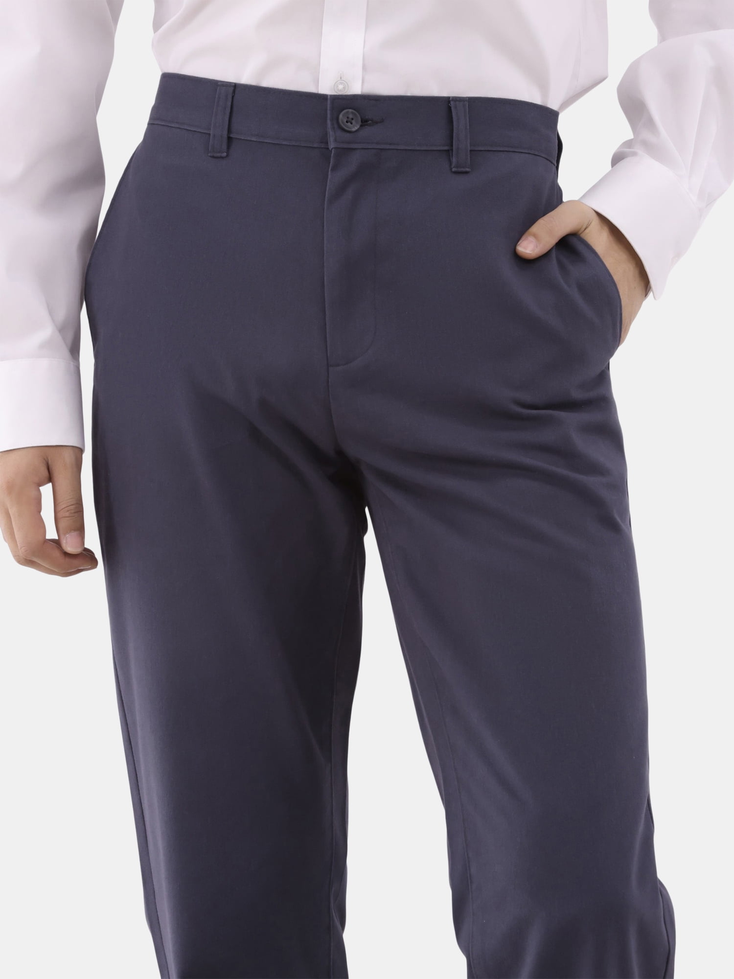 George Men's Flat Front Wrinkle Resistant Casual Pants