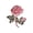 Altotux_CH6578_Pink, variant on Altotux 2.75" x 2" Red Pink Lilac Rose Embroidered Patch Floral Embroidery Iron On Applique By Piece (Pink)