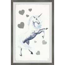 Marmont Hill Lovely Unicorn Framed Wall Art