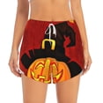 thumbnail image 2 of Fotbe Halloween Pumpkin Womens High Waist Running Shorts Athletic Workout Quick Dry Shorts for Women with Pockets Gym Yoga Summer Shorts-Medium, 2 of 9