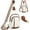 White Brown, variant on Sling Bag Crossbody Backpack - 2 in 1 Leather Cross Body Bag Fanny Pack with 2 Removable Straps