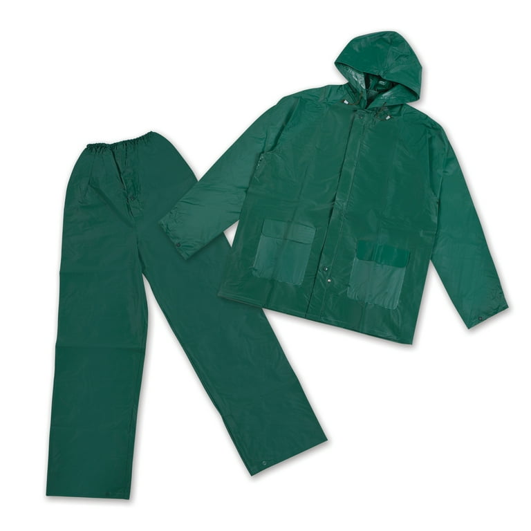 Green sales rain suit