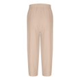 thumbnail image 7 of Krdevn Girls' Linen-Blend Cropped Pants, Comfortable Wide-Leg Trousers with Pockets, Stylish Everyday Wear for Spring & Summer,11-12 Years, 7 of 7