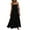 Black, variant on IROINNID Women's Empire Dress Summer Casual Loose Dress Strap Beach Long Solid Color Drop Waist Dress