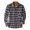 Black, variant on XMMSWDLA Deals Clearance Tops for Men Non-positioning Printing Turndown Lattice Long Sleeve Single-breasted Cardigan Buttoned Jacket Coat