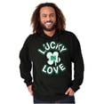thumbnail image 5 of St Patrick's Day Lucky In Love Hoodie Sweatshirt Women Men Brisco Brands S, 5 of 6