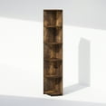 thumbnail image 1 of Furinno Basic 5-Tier Corner Multipurpose Standing Shelf, Amber Pine, 1 of 1