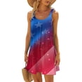 thumbnail image 2 of Hwmodou Women Dresses Summer Beach Daily Dress Sleeveless Vacation Simple Printed Casual Seaside Vacation Mini Dress Seaside Ladies Sundress, 2 of 6