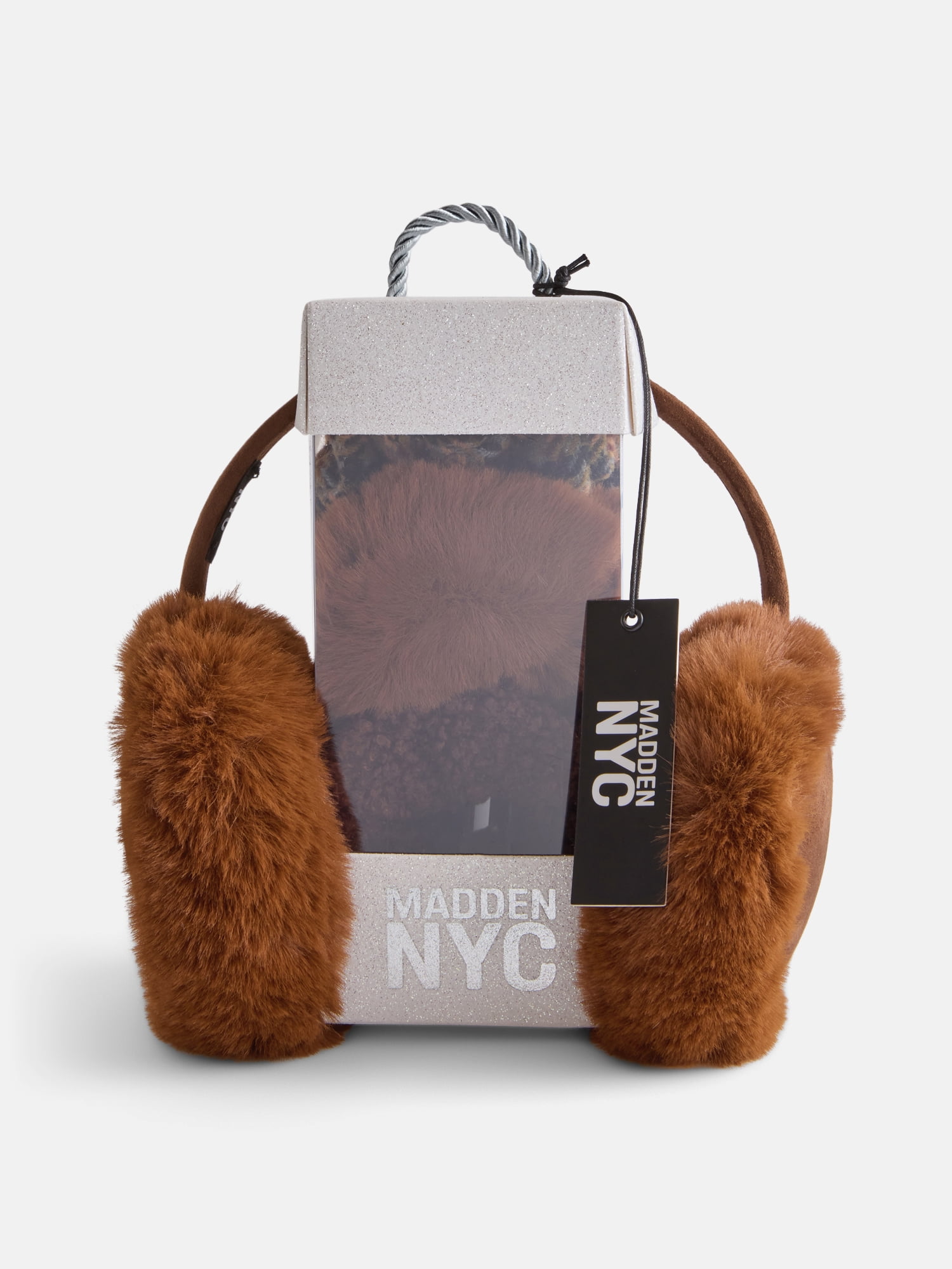 MNYC Women's Earmuff w/ Scrunchie Set Brown Multi