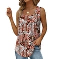 thumbnail image 2 of Camiseta sin mangas para mujer NikouMX Top sin mangas plisado con frente floral camiseta sin mangas floral Durabilidad mejorada, 2 of 2