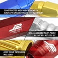 thumbnail image 2 of J2 Engineering LN-T7-034-125-RD J2 Engineering 7075 Aluminum M12 x 1.25 20 Pcs 50mm Open End Lug Nut Set with Adapter Red, 2 of 6