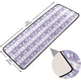 thumbnail image 2 of Dreamtimes Christmas Snowman Purple Cute Hallway Runner Rug 2'x6' Kitchen Rug with Rubber Backing Non Slip Entryway Rug Runner Washable Soft Area Rug for Hallway Bedroom Kitchen Decor, 2 of 6