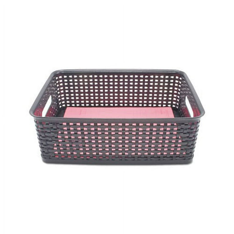 Weave Bins, 14.25 x 10.25 x 4.75, Black, 2/Pack Weave Bins, 14.25 x 10.25 x 4.75, Black, 2/Pack