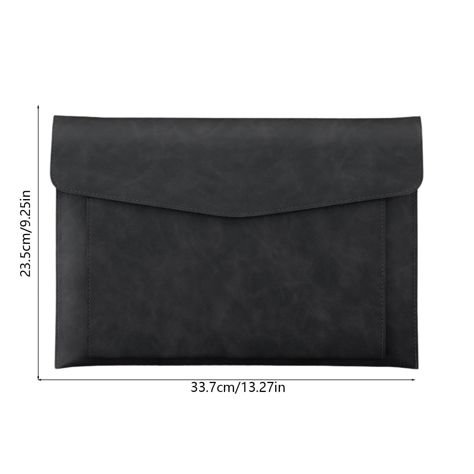A4 Leather File Bag, Magnetic Closure Briefcase, Waterproof Business Folder for Office Use