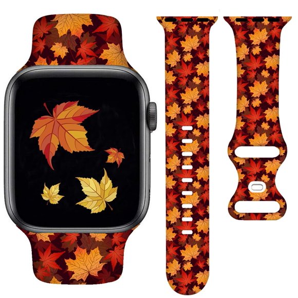 Yagedoviu Correas De Reloj Fall Hello Thanksgiving Compatibles Con Reloj De 38 Mm, 40 Mm, 41 Mm, 42 Mm Para Mujeres Y Hombres, Pulsera De Repuesto De Silicona Suave Ajustable Para Reloj Inteligente Se