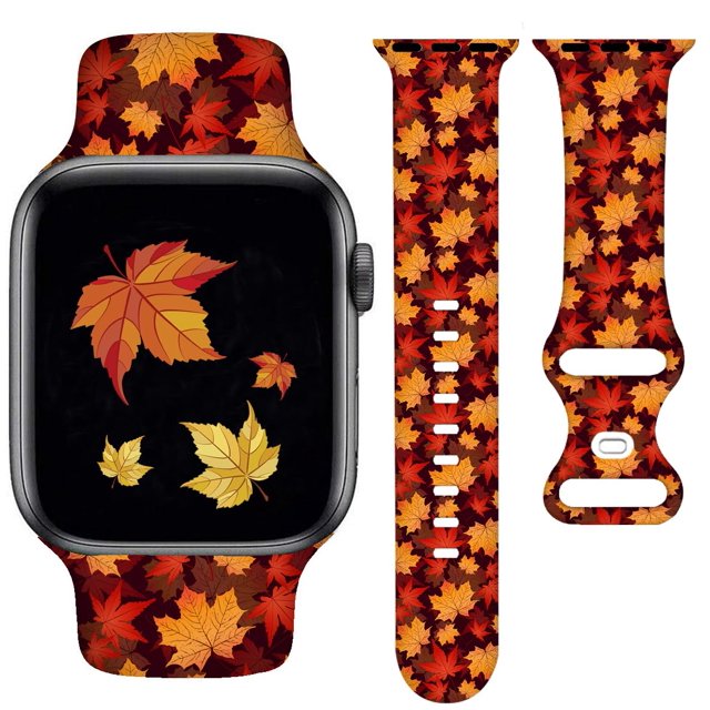 Yagedoviu Correas De Reloj Fall Hello Thanksgiving Compatibles Con Reloj De 38 Mm, 40 Mm, 41 Mm, 42 Mm Para Mujeres Y Hombres, Pulsera De Repuesto De Silicona Suave Ajustable Para Reloj Inteligente Se