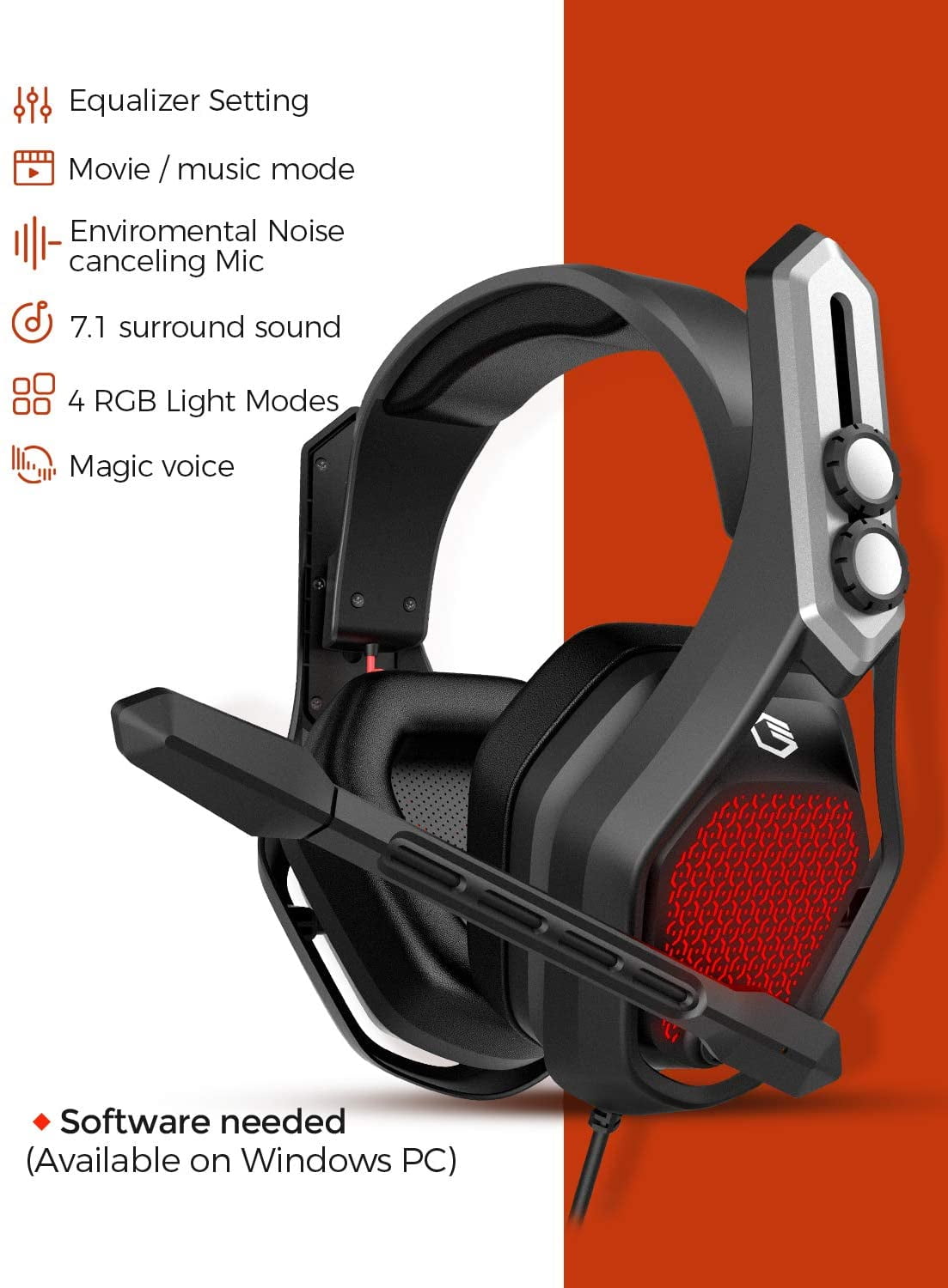 gaming headset 7.1 surround sound ps4