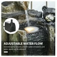 thumbnail image 5 of 22.8" Outdoor Water Fountain, 3-Tier Bear Waterfall with LED Lights & Pump, 5 of 9