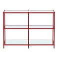thumbnail image 2 of Furniture of America Mendry Table Console en Métal à 2 Tablettes, Rouge, 2 of 6