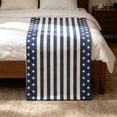 thumbnail image 6 of Americana Summer Knitted Throw Blanket,4th of July Farmhouse Home Decor, Red White Blue Stars American Flag Pattern Blanket for Couch Sofa, 6 of 6