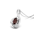 thumbnail image 2 of 5x3mm Oval Garnet Minimalist Solitaire 925 Sterling Silver Women Valentines Day Gifts Necklace, 2 of 3